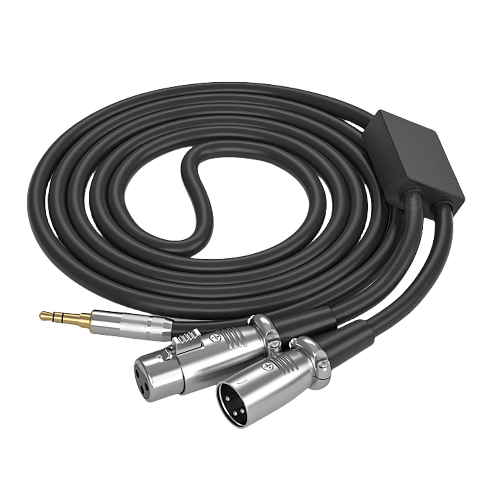 Cable adaptador divisor en Y de 3,5 mm a doble de 3 pines para amplificadores, consolas de mezcla, micrófonos, 15 cm-10 m