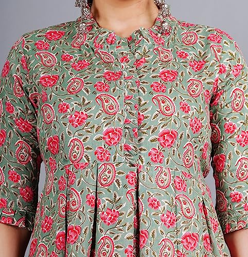 Image of Women's Floral Print Anarkali Kurta for Girls
