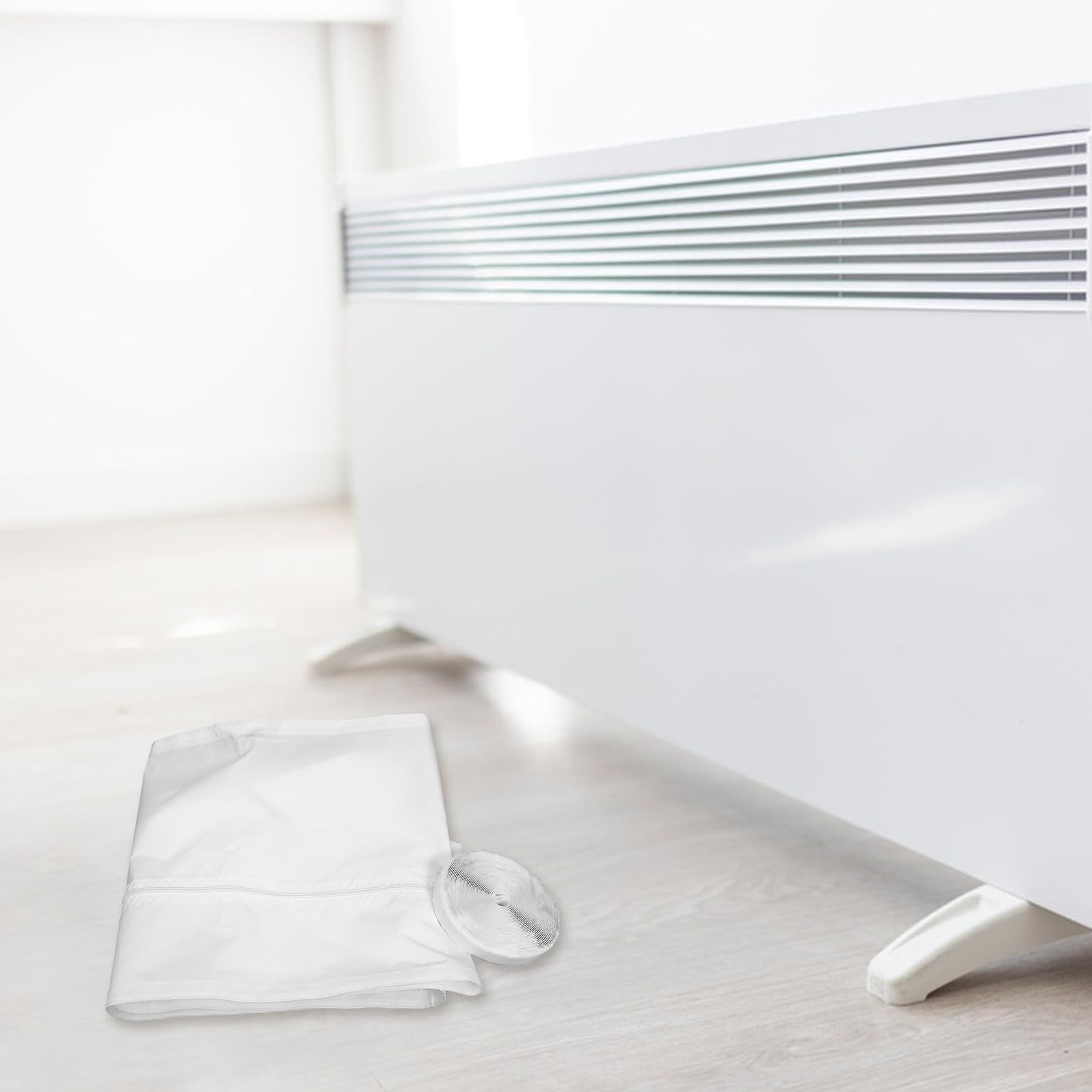 PACKOVE Panno Sigillante per Condizionatore D'aria Bianco in Fibra Chimica, e Facile da Rimuovere, per Sigillatura Finestra Condizionatore