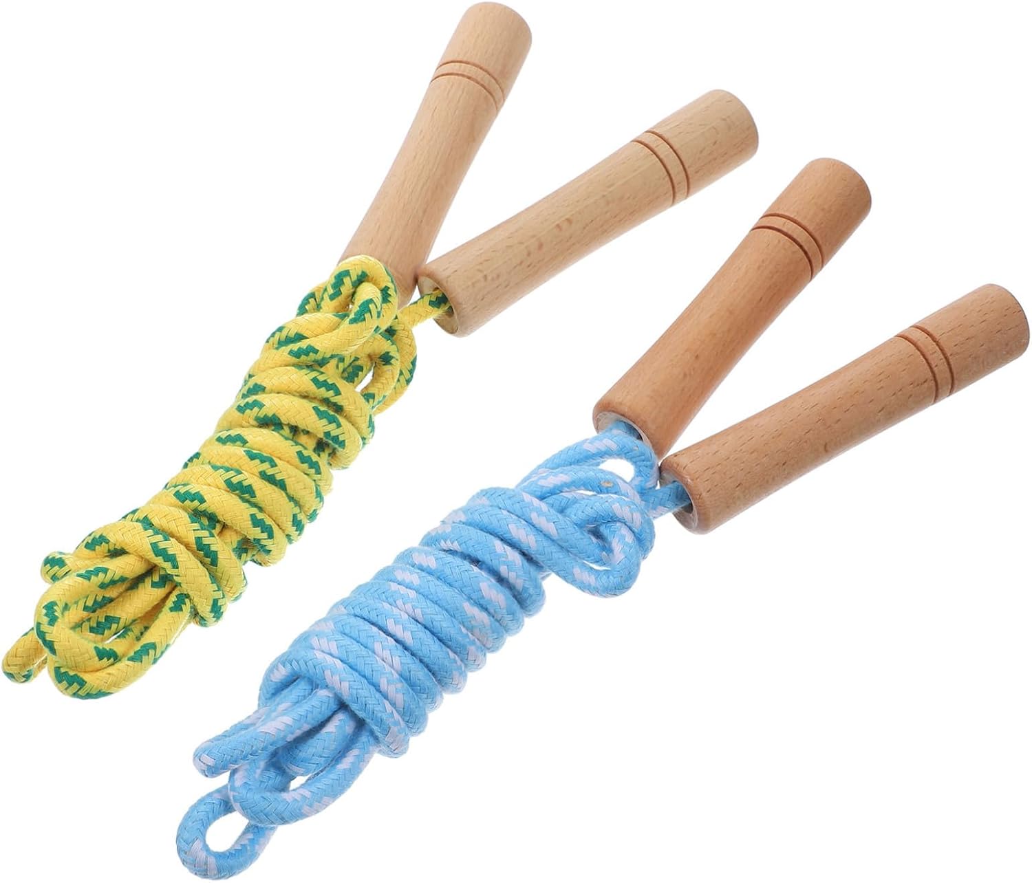 2Pcs Jump Ropes Interactive Fitness Supply for Outdoor and Home Use Comfortable Handles Easy for Teens and Adults