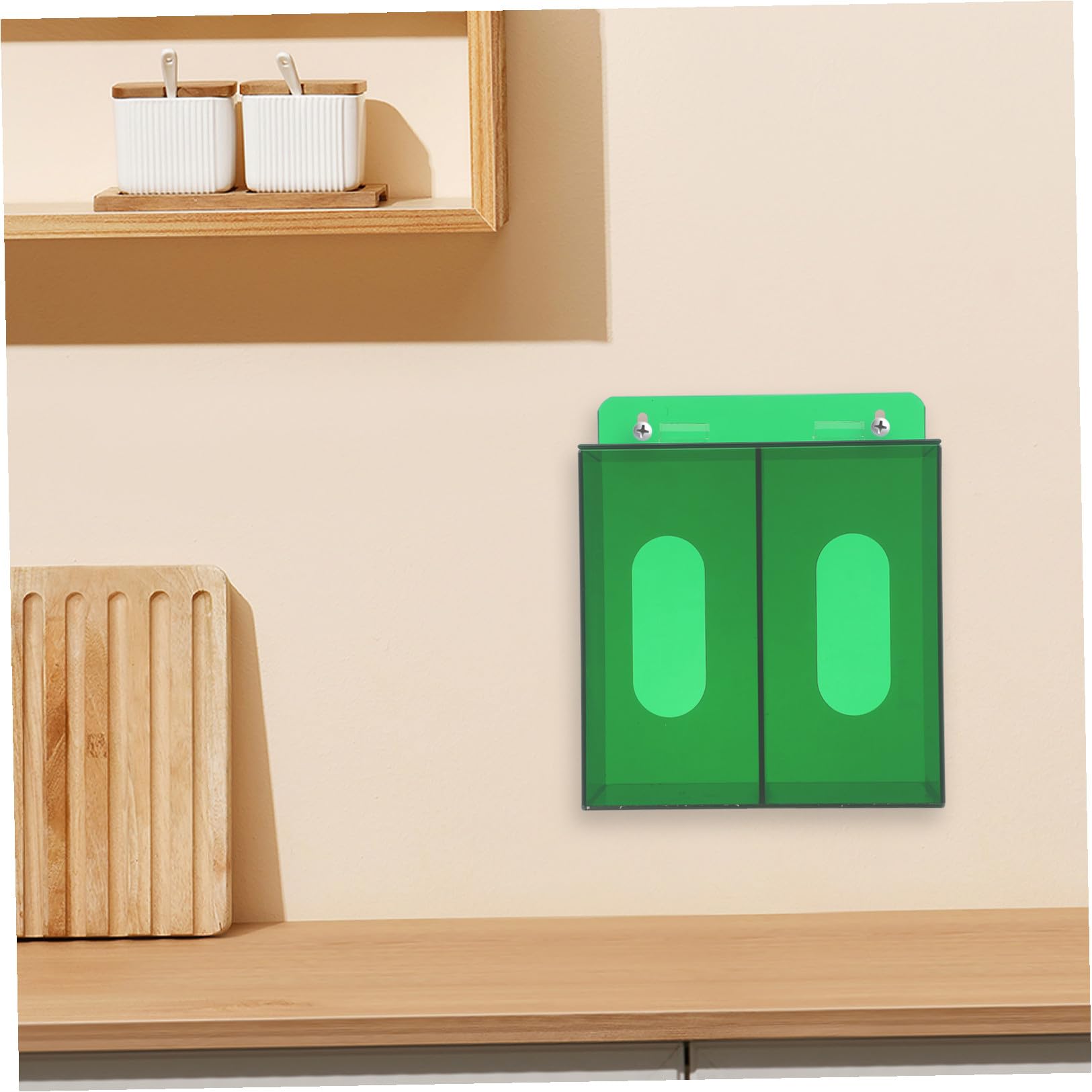 Mikikit Porta Mascherine da Parete in Acrilico Contenitore Salvaspazio per Mascherine Organizer Pratico per Dispositivi di Protezione Personale