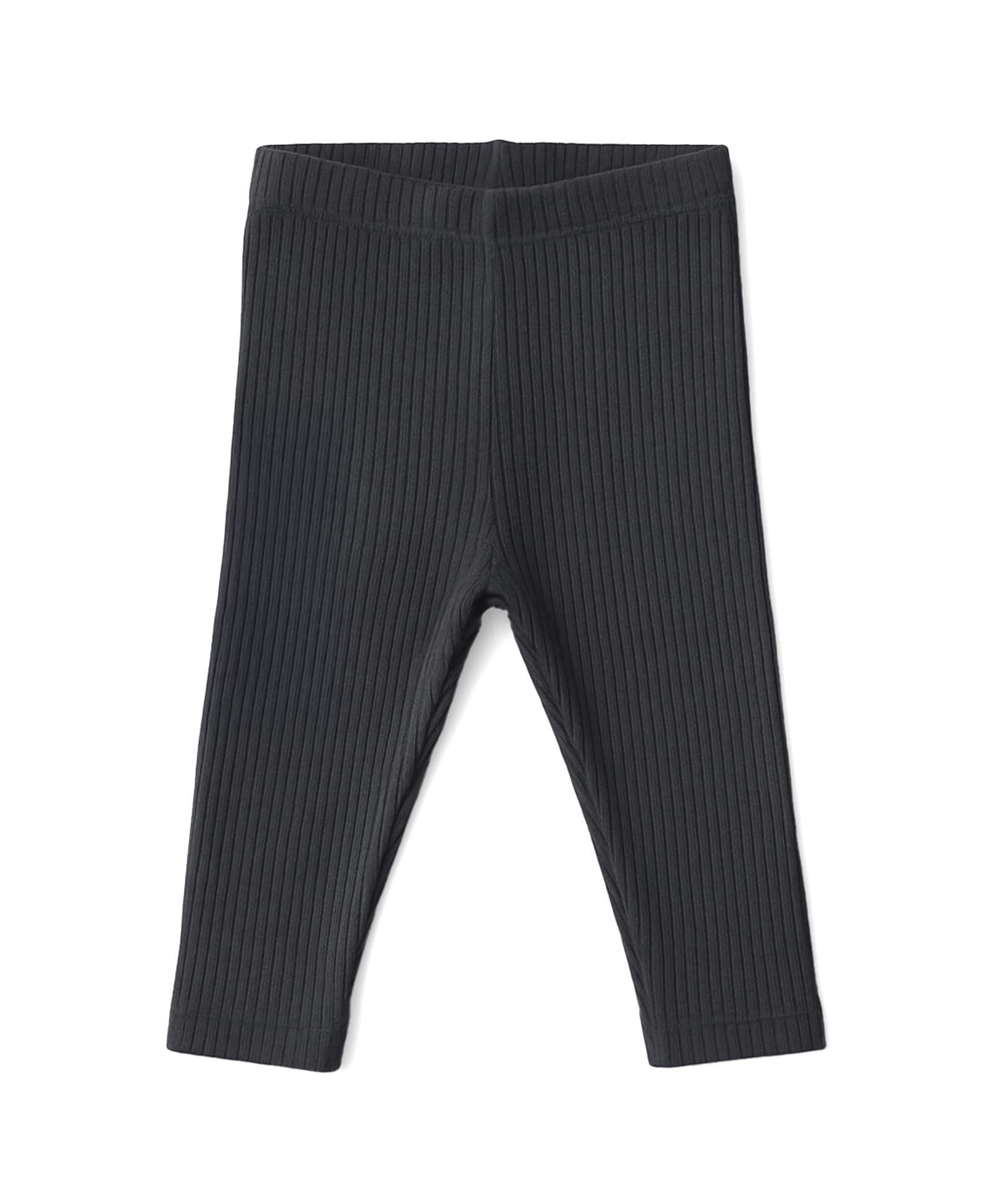 Mi Arcus Leggings in cotone tinta unita a maglia color malva per neonate e bambini