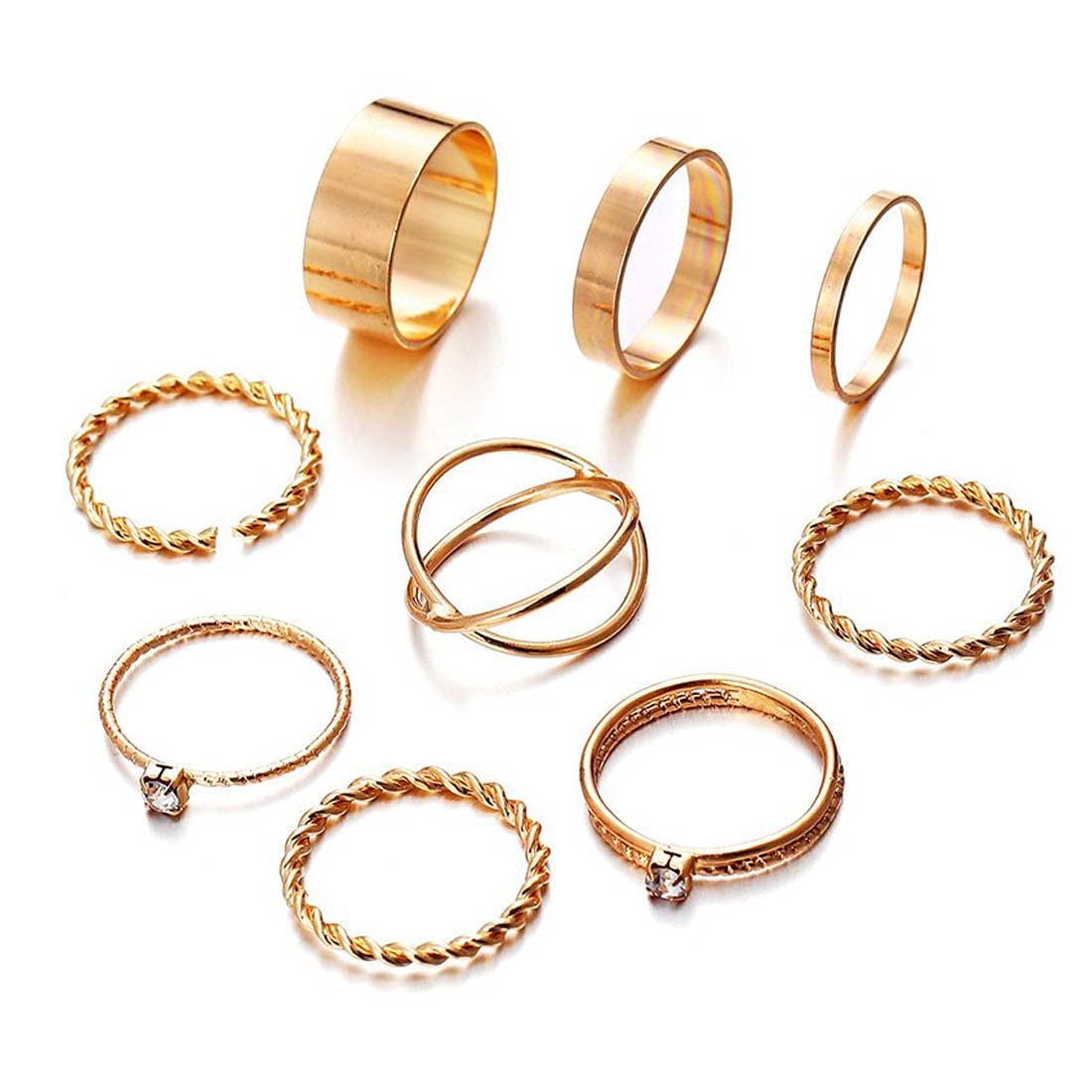 Jewels Galaxy Exclusive Limited Edition AD Gold Plated Elegant Rings for Women/Girls (Mixed Sizes) (JG-PC-RNGF-907) (B091TXPP3X) Amazon Price History, Amazon Price Tracker