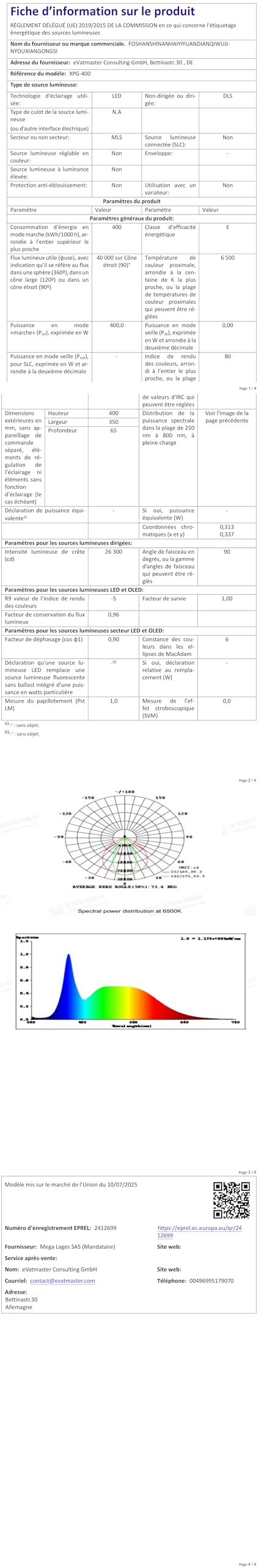 PICAA Zewnętrzne światło LED 400 W, 40000 lm, zimna biel 6500 K, wodoodporny reflektor LED IP65, oświetlenie robocze LED do drzwi wejściowych, magazynu, parkingu, podwórza, ulicy z gniazdem (2 sztuki)