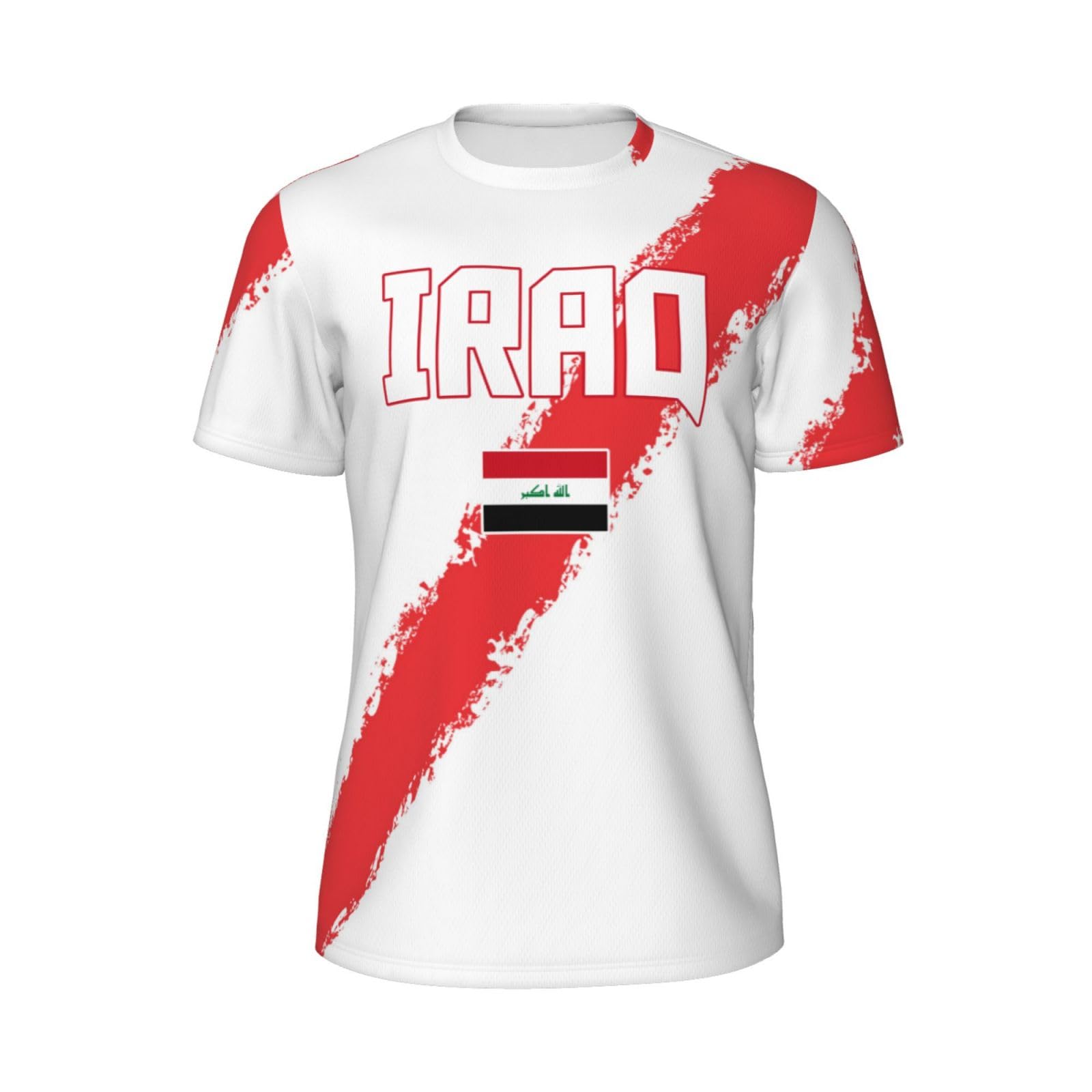 DABOYOZHZH Iraq Flag Cool Iraqans (13) Sports Jersey Mesh T-Shirt 3D Print for Running Cycling Soccer Tennis Fitness Climbing Shirts