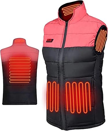 LISI Gilet Riscaldato Donna con 3 Livelli di Impostazioni di Calore e 4  Zone di Riscaldamento Lavabile Giacca Riscaldata Elettrico (Non Include la  Batteria) : Amazon.it: Abbigliamento