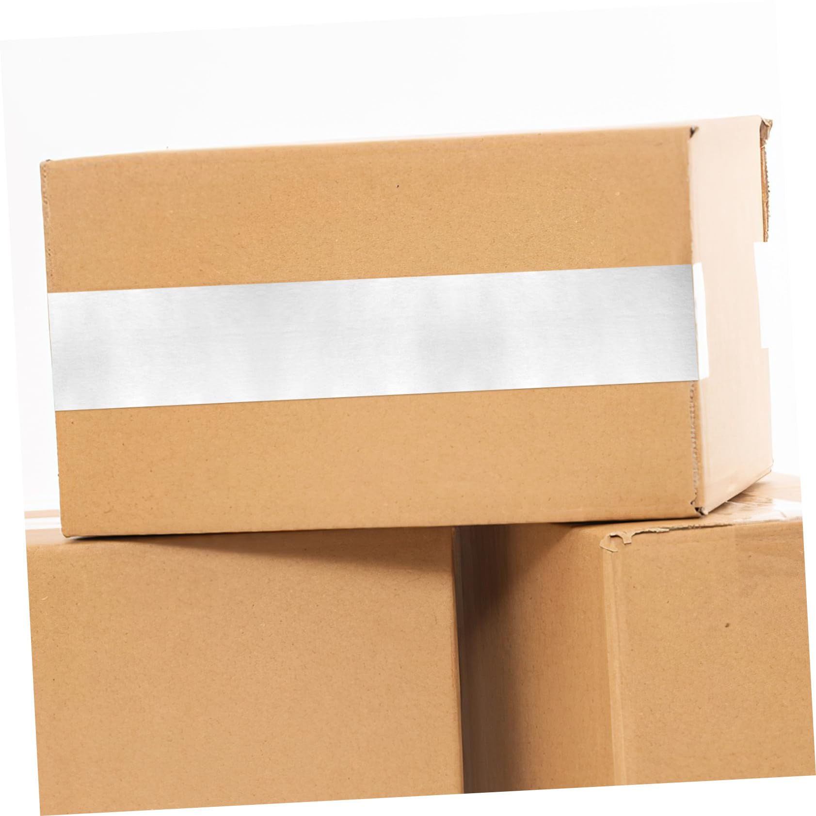 HOMSFOU 2rotoli Nastro Bianco Spedizione Per Carichi Pesanti Nastro in Carta Kraft Rinforzato Spesso Per Sigillare Scatole