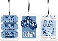 Vista 39 de Ambientador de Coche Retro con Lazos de Leopardo 4 Piezas, Accesorios de Coche con Estampado de Guepardo Bola 8 de la Suerte para Interior, Lazos