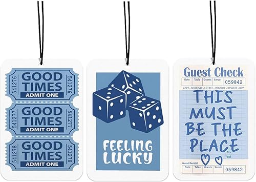 Miniatura 39 de Ambientador de Coche Retro con Lazos de Leopardo 4 Piezas, Accesorios de Coche con Estampado de Guepardo Bola 8 de la Suerte para Interior, Lazos de