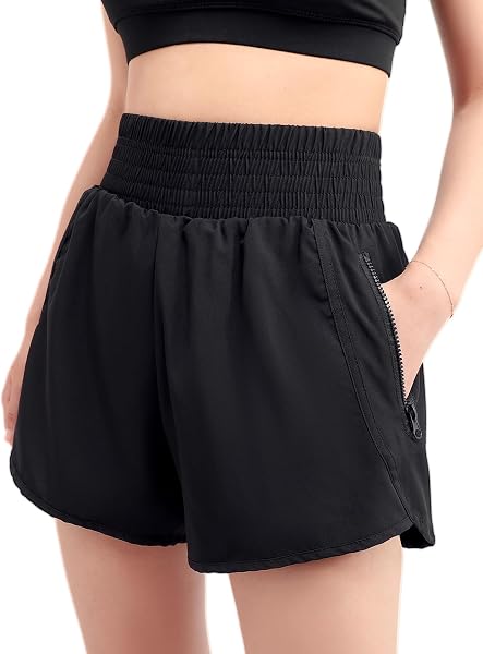 Kefiyis Damen 2 in 1 Laufshorts für hohen Komfort