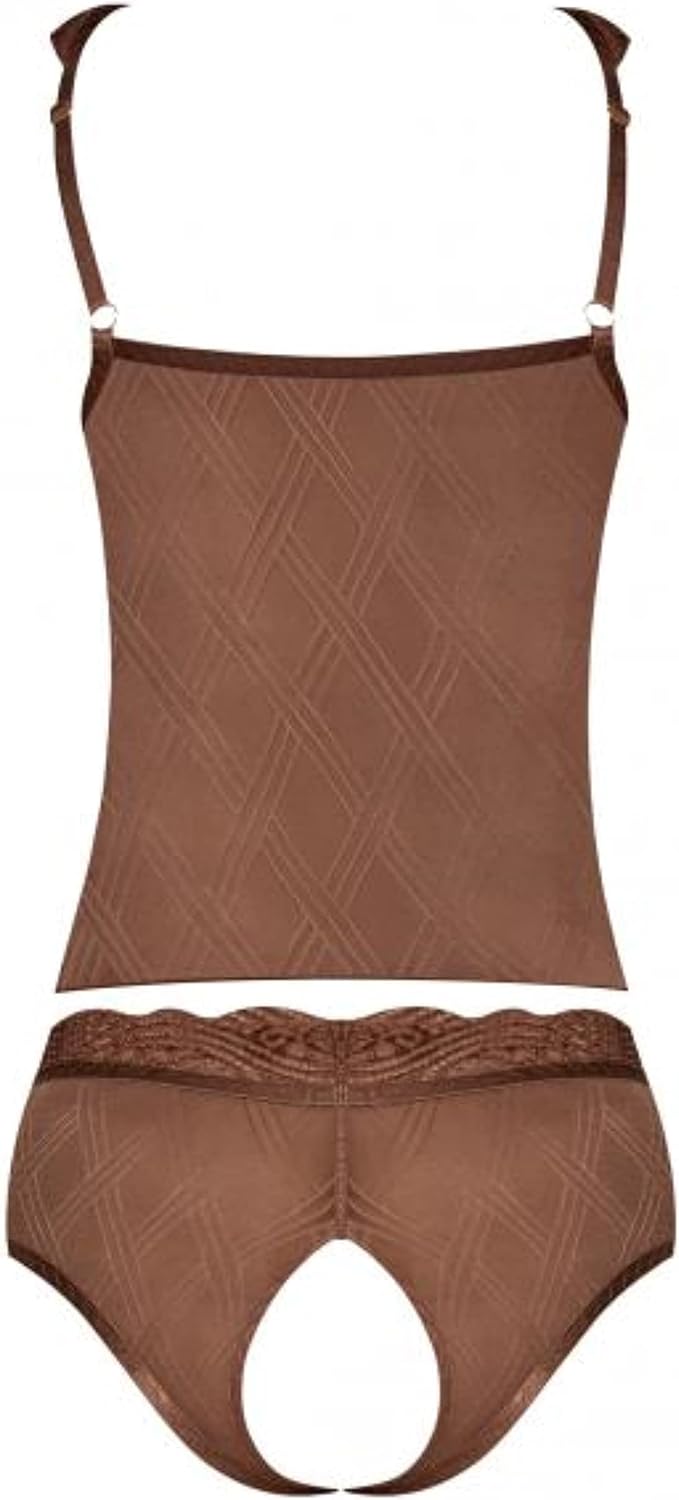 Magic Silk - Caramel Kiss Cami & Boyshort - Caramel - Large - X-Large