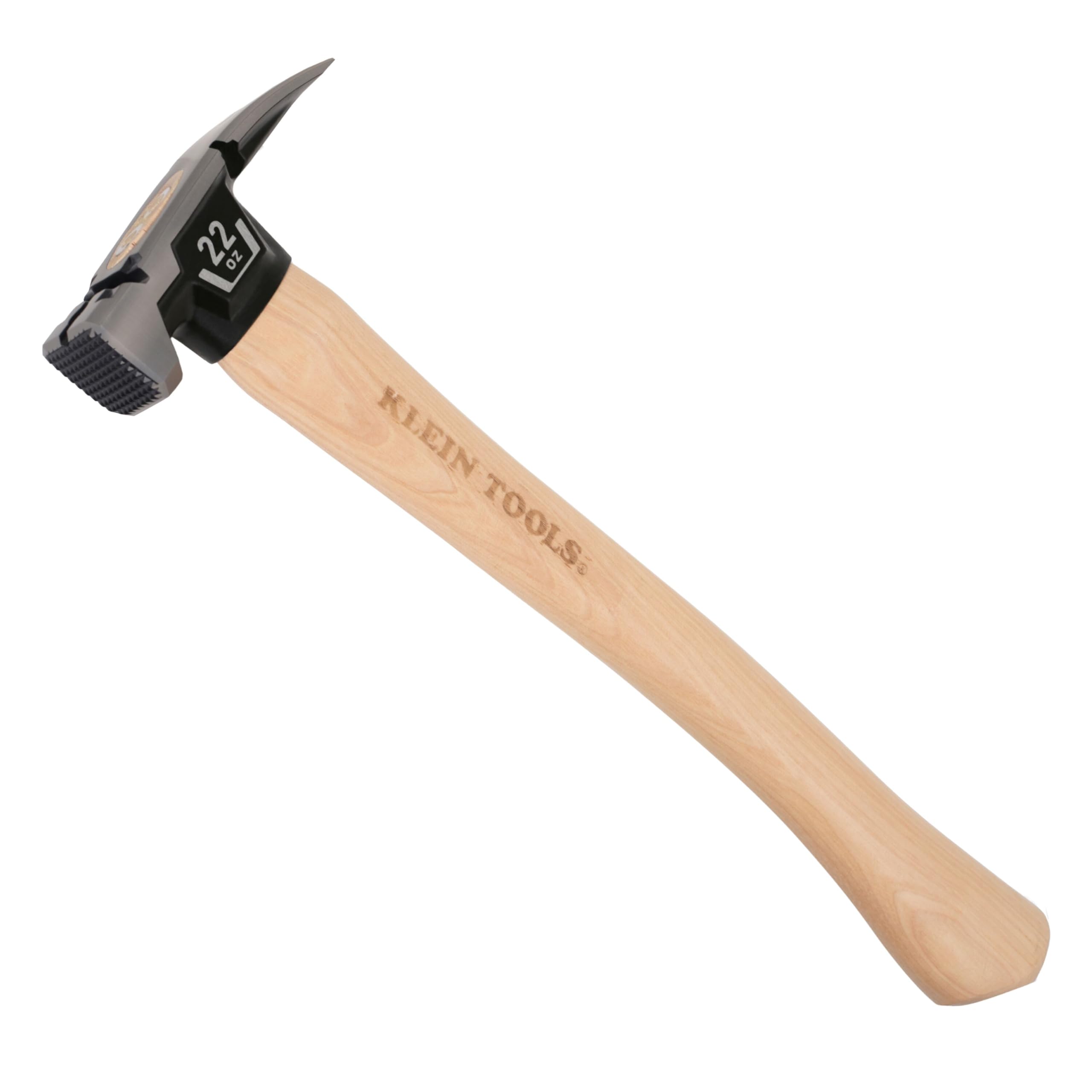 Klein Tools H80922H Milled Face Framing Hammer with Straight Claw, 22-Ounce