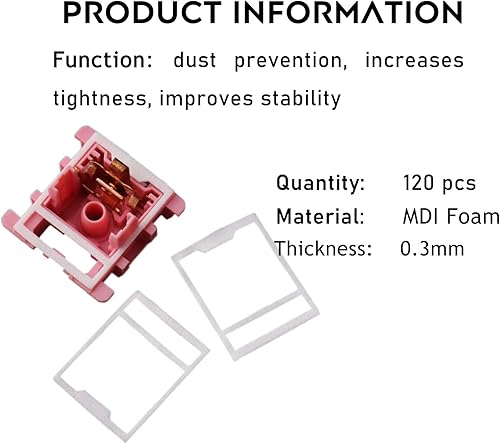 Miniatura 2 de Gliging 120 piezasjuego de películas para interruptor MX mecánico interruptores estabilizadores interruptor de reparación de película para