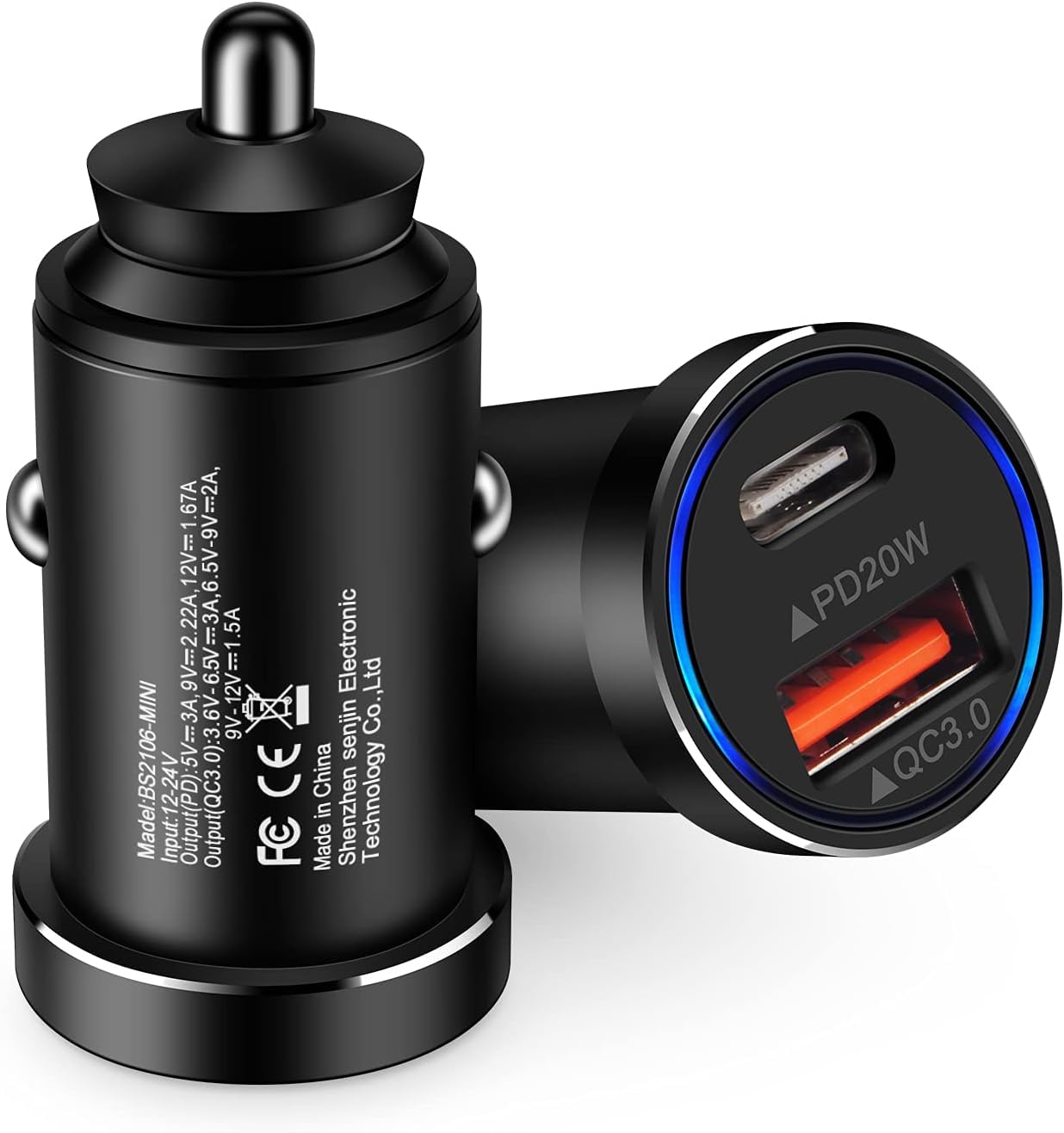 NEUTRINO USB C Car Charger 48W/5A PD Fast and QC 3.0 Dual Port Adapter Cigarette Lighter Compatible with iPhone 13Pro/12Pro/iPhone 11/Pro/Max/XR/XS/Max/8, Galaxy S21/20/10/9 More-image-40