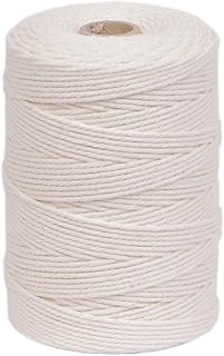 MAOQIAN 656ft Cotton Twine String 2mm Butchers Cooking Twine Food Safe for Bakers, Meat and Roasting, Gift Wrapping, Crafting & Knitting