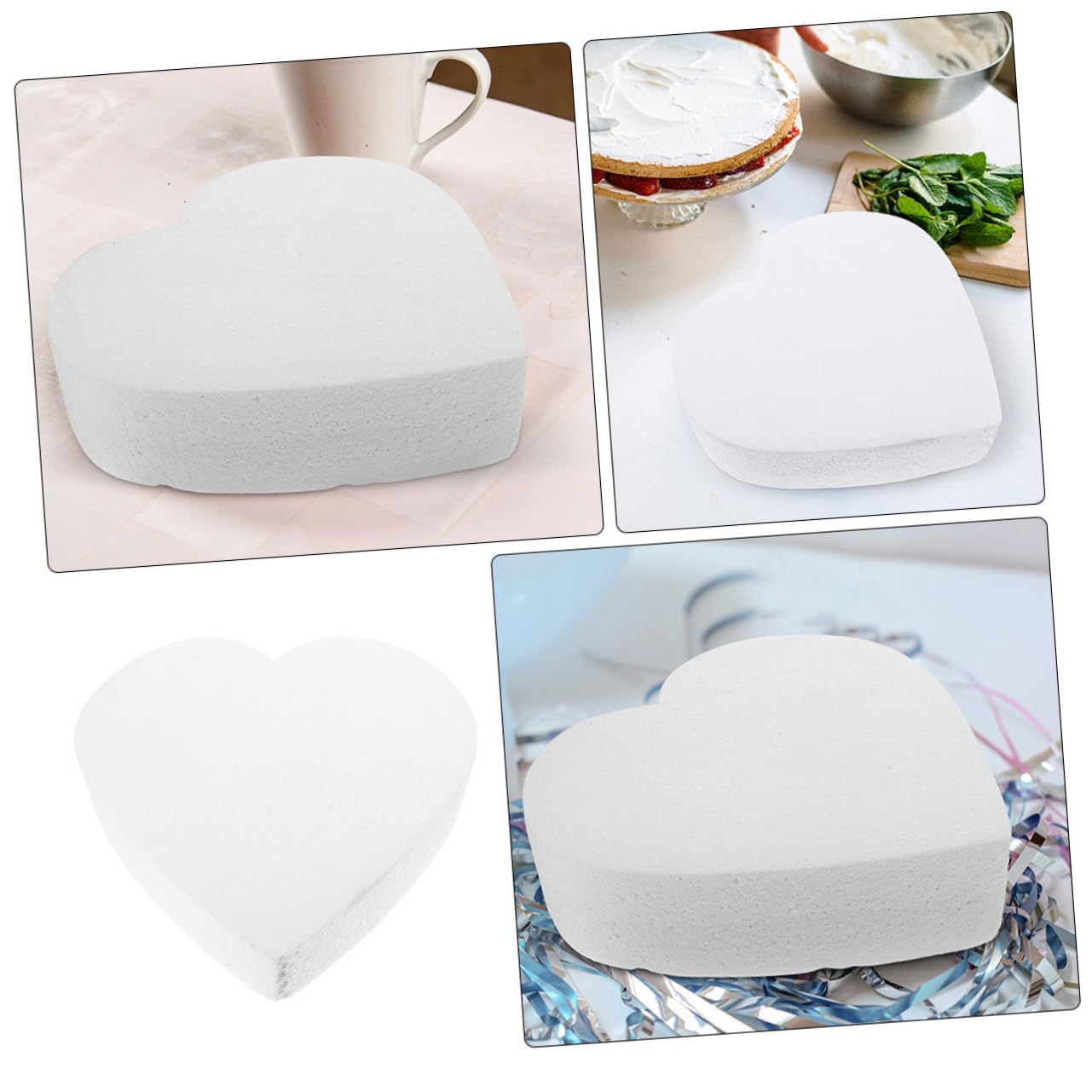 TOPBATHY Décorations Gâteaux Cœur Mousse Modèle Décoration Pâtisserie Accessoires Fête Outils Formation Gâteaux Décoratifs