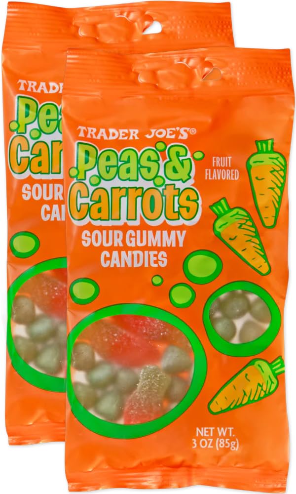 Trader Joe's Peas & Carrots Sour Gummy Candies Grocery