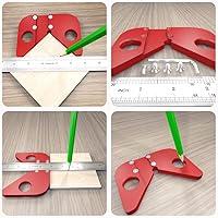 Vista 5 de Herramienta de medición de escrito central, buscador central de aleación de aluminio, calibre de línea de carpintería, regla de carpintero