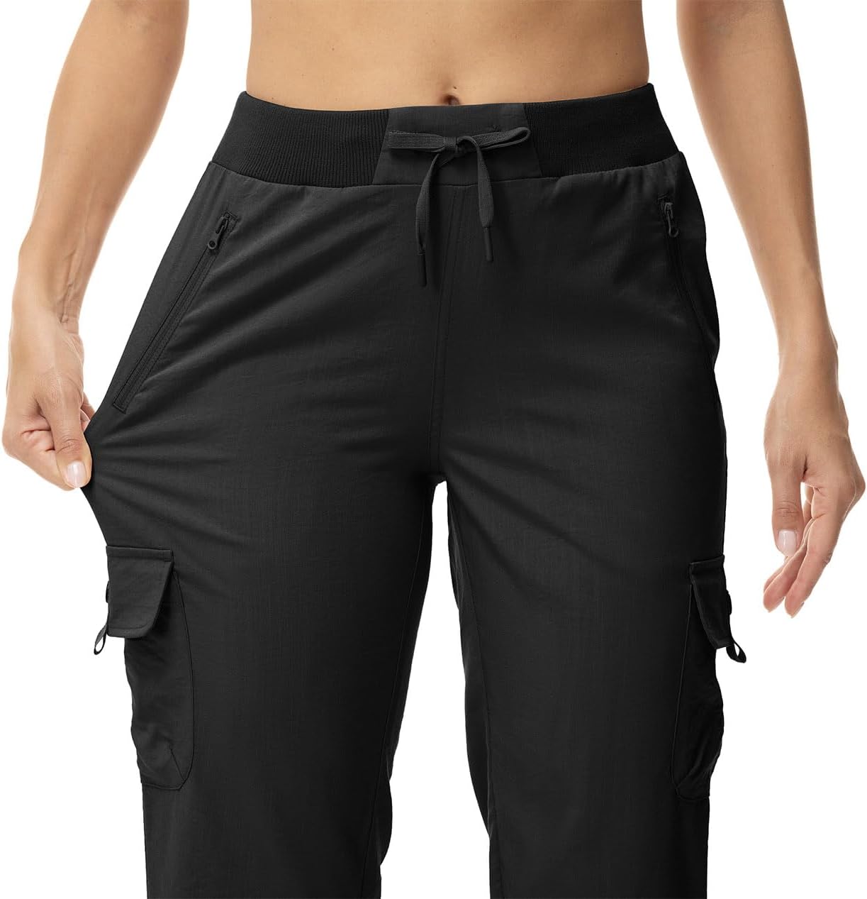 YSENTO Womens Cargo Capri Pants with 4 Pockets Summer Bottoms Lightweight Quick Dry Hiking Athletic Joggers