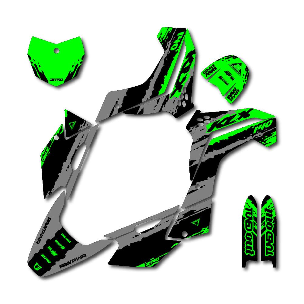 Amazon.com: Grey Green Slick Racing Graphics fits Kawasaki 08-18