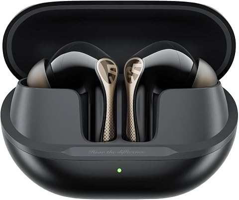 SoundPEATS Air5 Pro+ Hi-Res LDAC Hybrid ANC TWS Kablosuz Bluetooth 5.4 Kulaklık Siyah