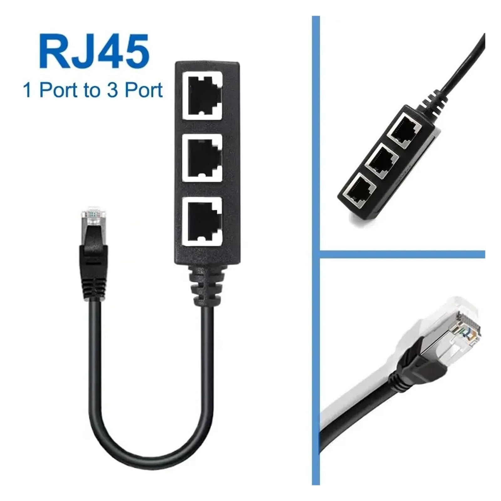 Répartiteur Ethernet RJ45 1 vers 3 câbles LAN Cat 6