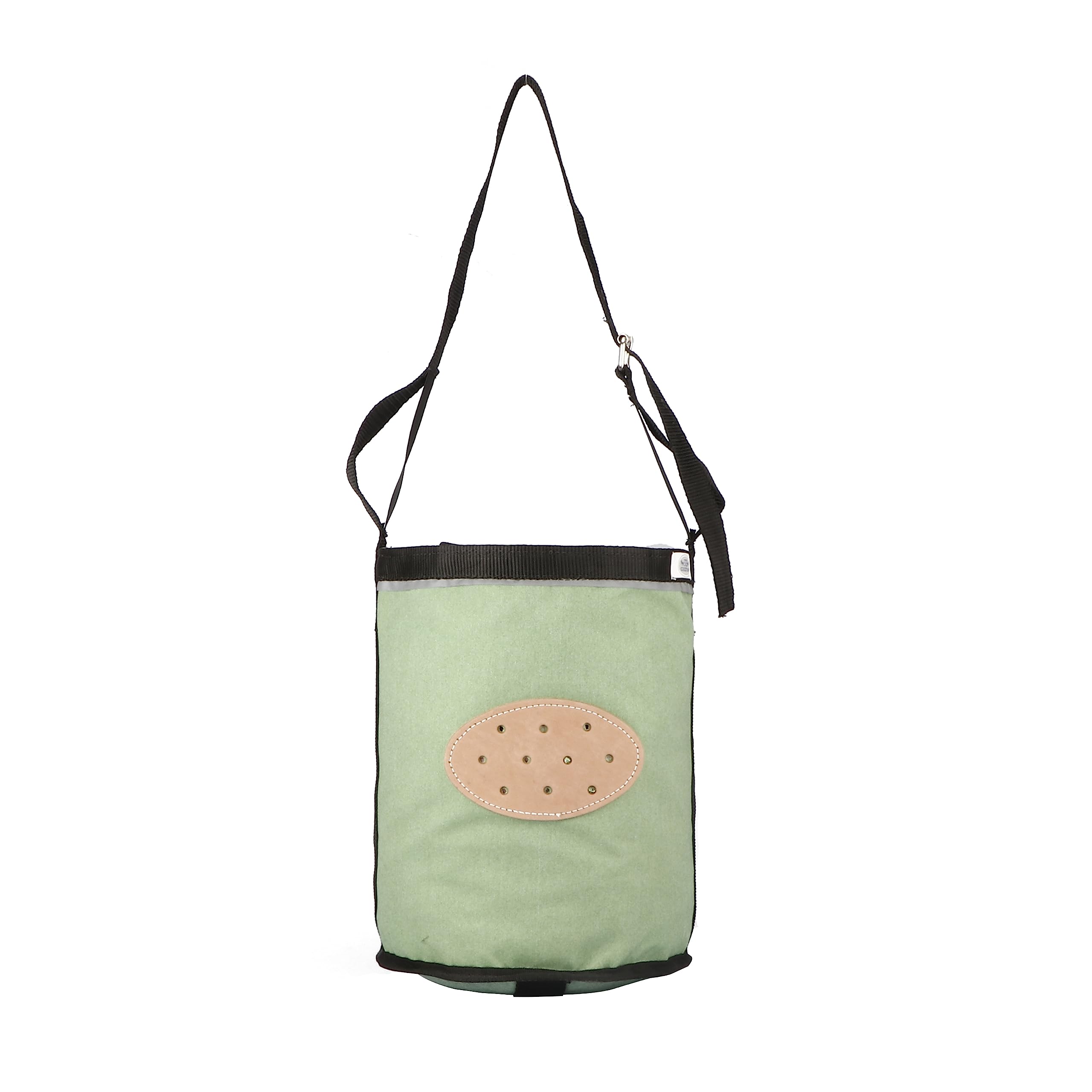 SIE Westride Heavy Duty Leather Vented Canvas Horse Feed Bag (Green)