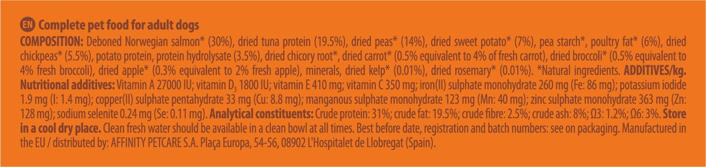 Nature's Variety Selected, Pienso para Perros Adultos Medianos y grandes, Sin cereales, con Salmón noruego sin espinas, 12kg