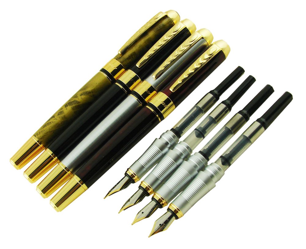万年筆セット 多色 4本以上 Amazon | 4 個入り Jinhao 250 シリーズ クラシック万年筆セット、4 色
