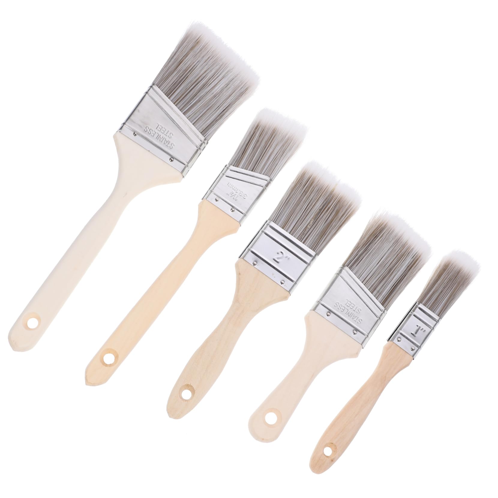 Uonlytech 5 Juegos Pincel De Pintura Cepillo De Alambre Borde De Pintura para Marcadores De Máquinas Limpiadoras De Alfombras Artista para De Pared Paleta con 5 Piezas * 5
