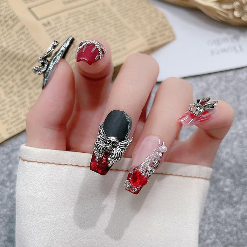Amazon | ネイルパーツ レトロパンクネイルアートジュエリー、3Dネイル