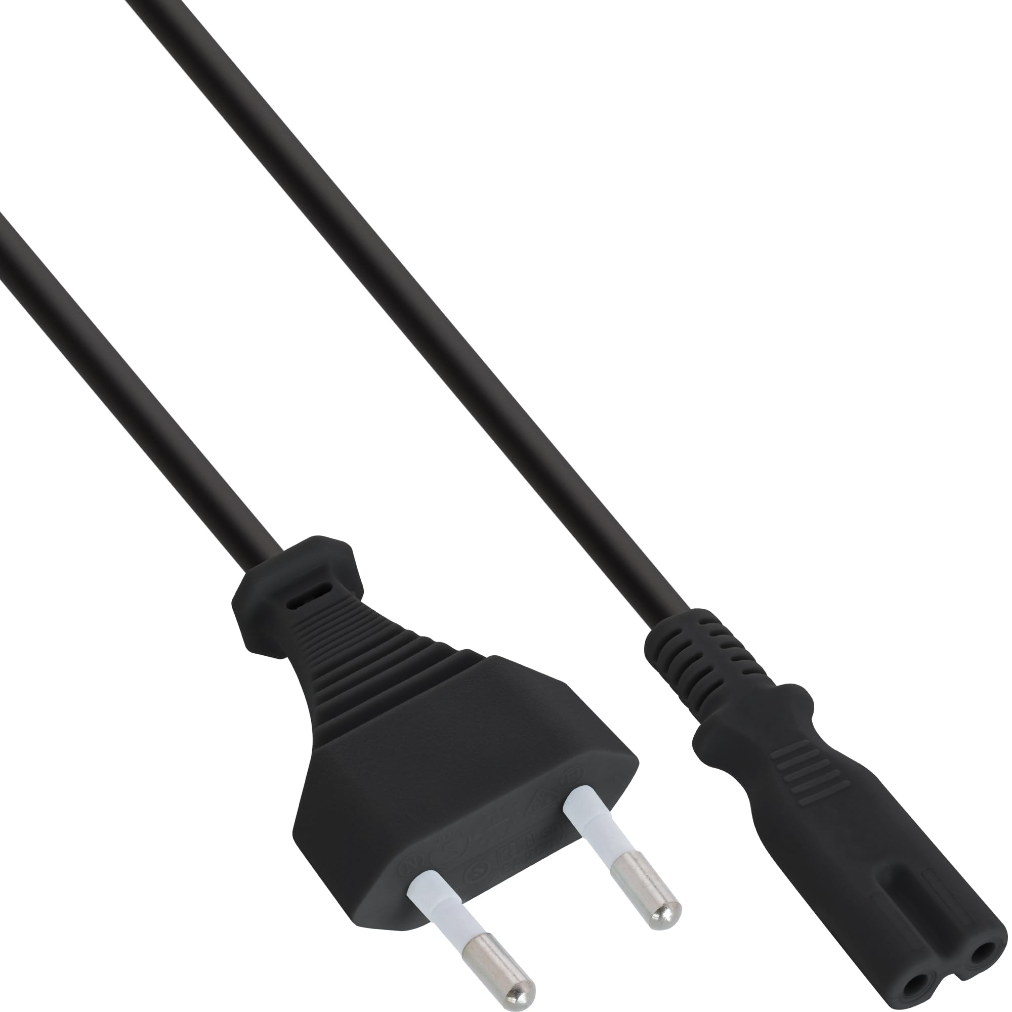 InLine Netzkabel Netzstecker auf Euro 8 C7 Stecker, 0,3m