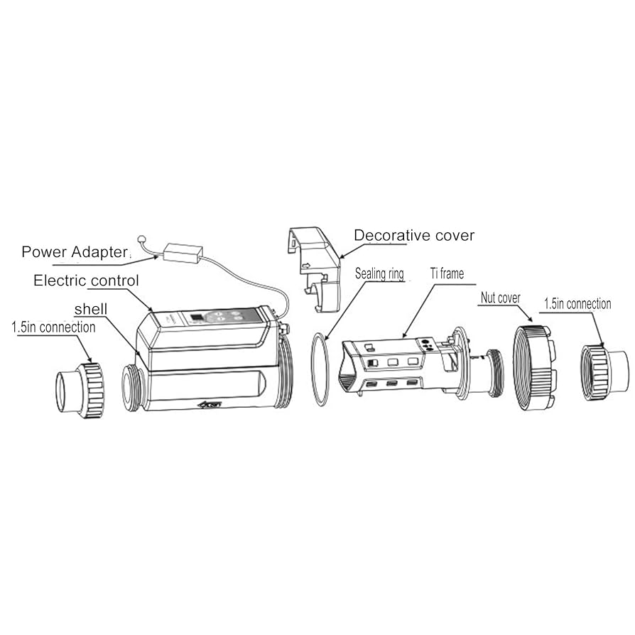 ❇salt❇ Voluxe EC8 8g/H Salt Chlorine Generator Electrolyzer Pool