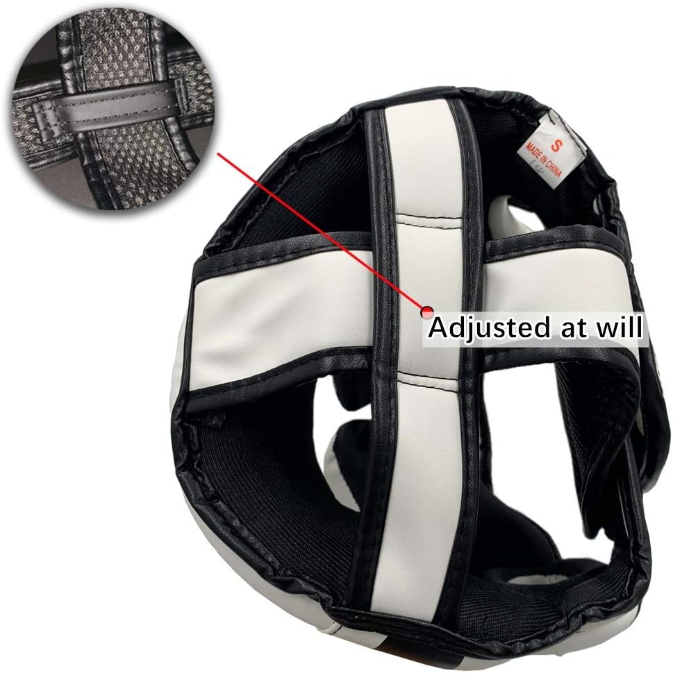 ZTTY Boxing Headgear MMA Kickboxing Head Guard Martial Arts PU Leather : Sports & Outdoors