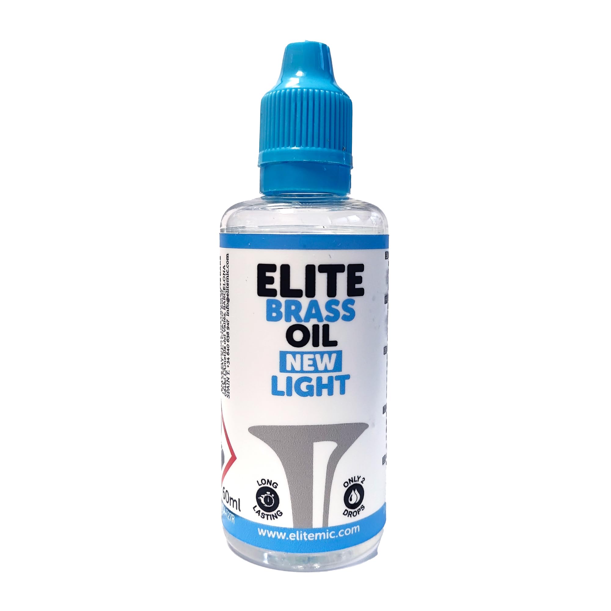 Elite Brass Oil New Light Huile pour instruments de musique à vent 60 ml : trompette, trombone, fliscorne, trompe, tuba, etc