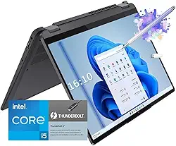 Lenovo IdeaPad Flex 5i 35.6 cm FHD (1920 x 1200) IPS Touchscreen 2 em 1, Intel Core i5-1235U, KB retroiluminado, Wi-Fi 6, impressão digital, Thunderbolt™ 4, com Stylus (8 GB RAM | SSD de 512 GB)