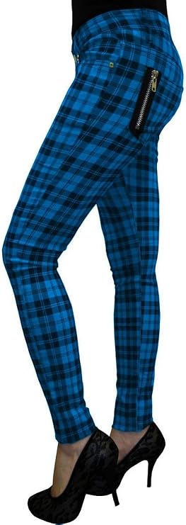 Plaid Tartan Emo Punk Skinny Trousers 