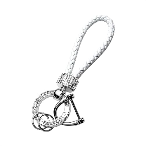 Miniatura 5 de TANGSEN Llavero del coche del cuero de la microfibra, llavero universal de los diamantes de imitación de Bling