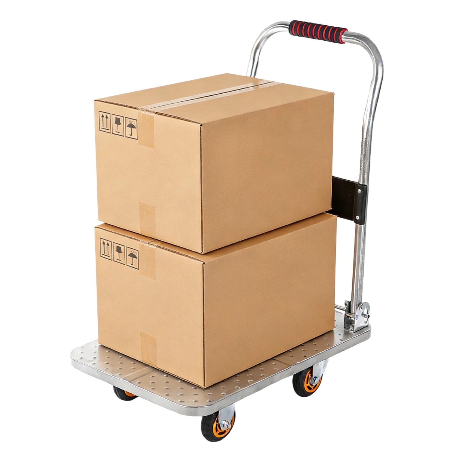 Carro De Plataforma Plegable con Capacidad De Peso De 150 kg Y Carro De Equipaje con Ruedas Giratorias De 360 Grados para Carga Y Almacenamiento, 60x40 cm