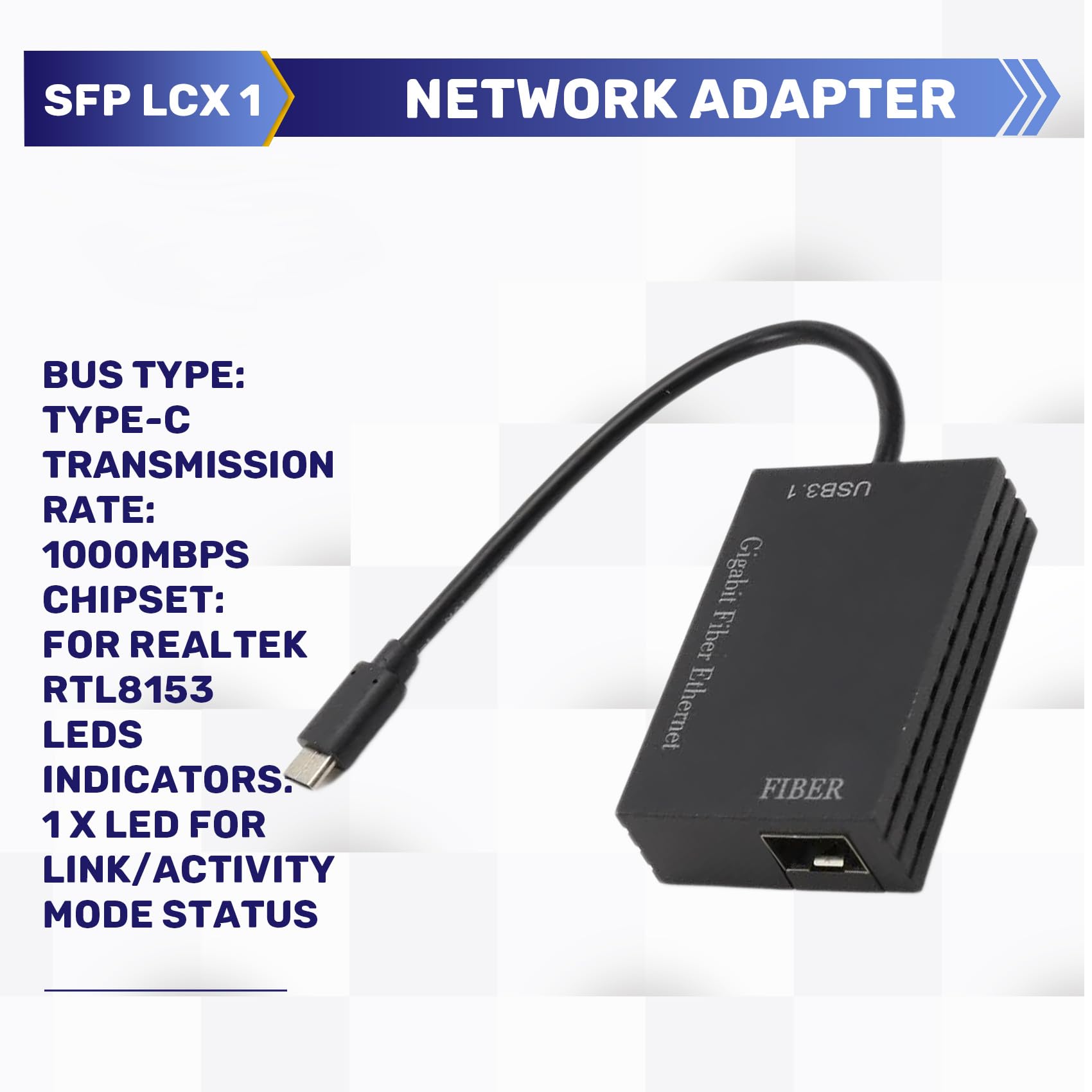 Adaptador de red USB-C a Gigabit Ethernet RTL8153 VLAN hoy