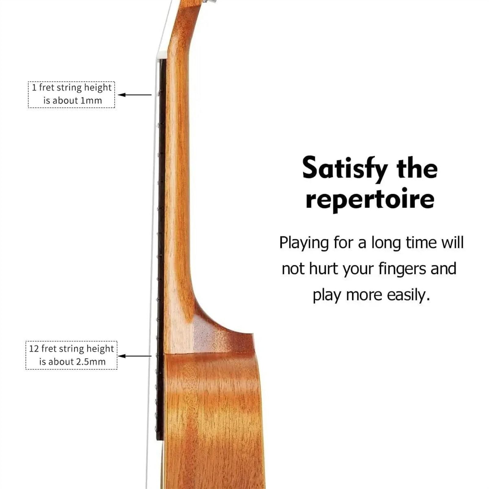 Ukulele Musikinstrumente Ukulele Aus Massivem Mahagoni, 21 Zoll, Einsteiger-Ukulele-Set Mit Tasche, Digitales Stimmgerät, Kapodaster