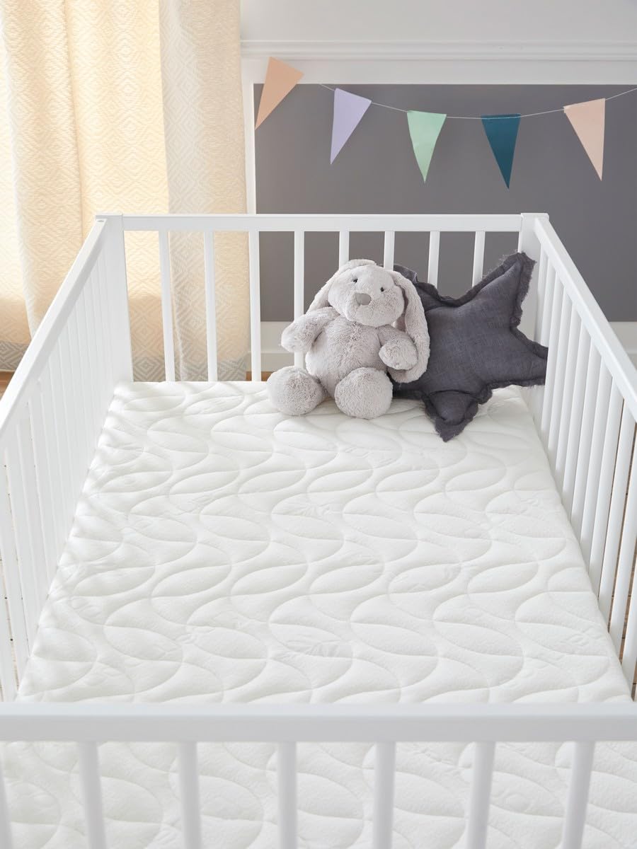 Babysom - Materac dziecięcy Bamboo - 60x120 cm | Ultra miękka w dotyku wiskoza | Przewiewna i chłonna | bez obróbki chemicznej | Grubość 10 cm | Zdejmowany | OEKO-TEX | Wyprodukowano we Francji