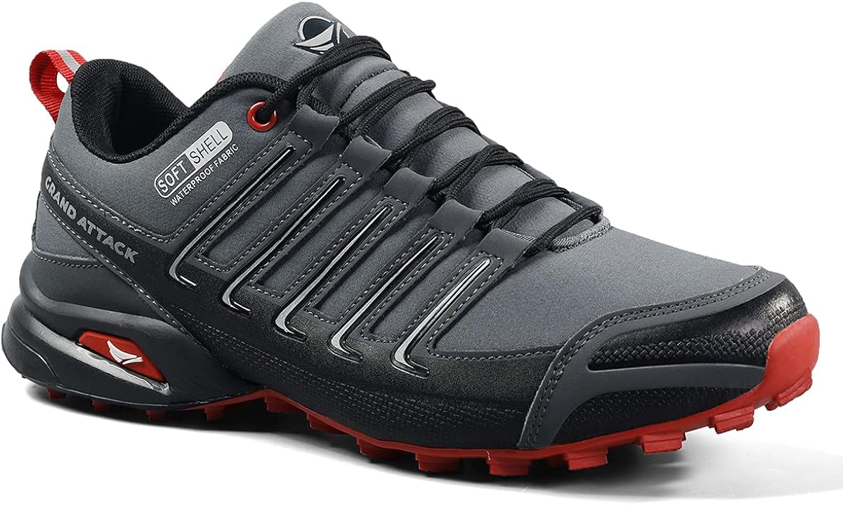  | Grand Attack Men's Trail Running Shoes Outdoor Hiking Sneakers Lightweight Non Slip Trainer for Walking Camping Trekking Backpacking | Hiking Shoes
