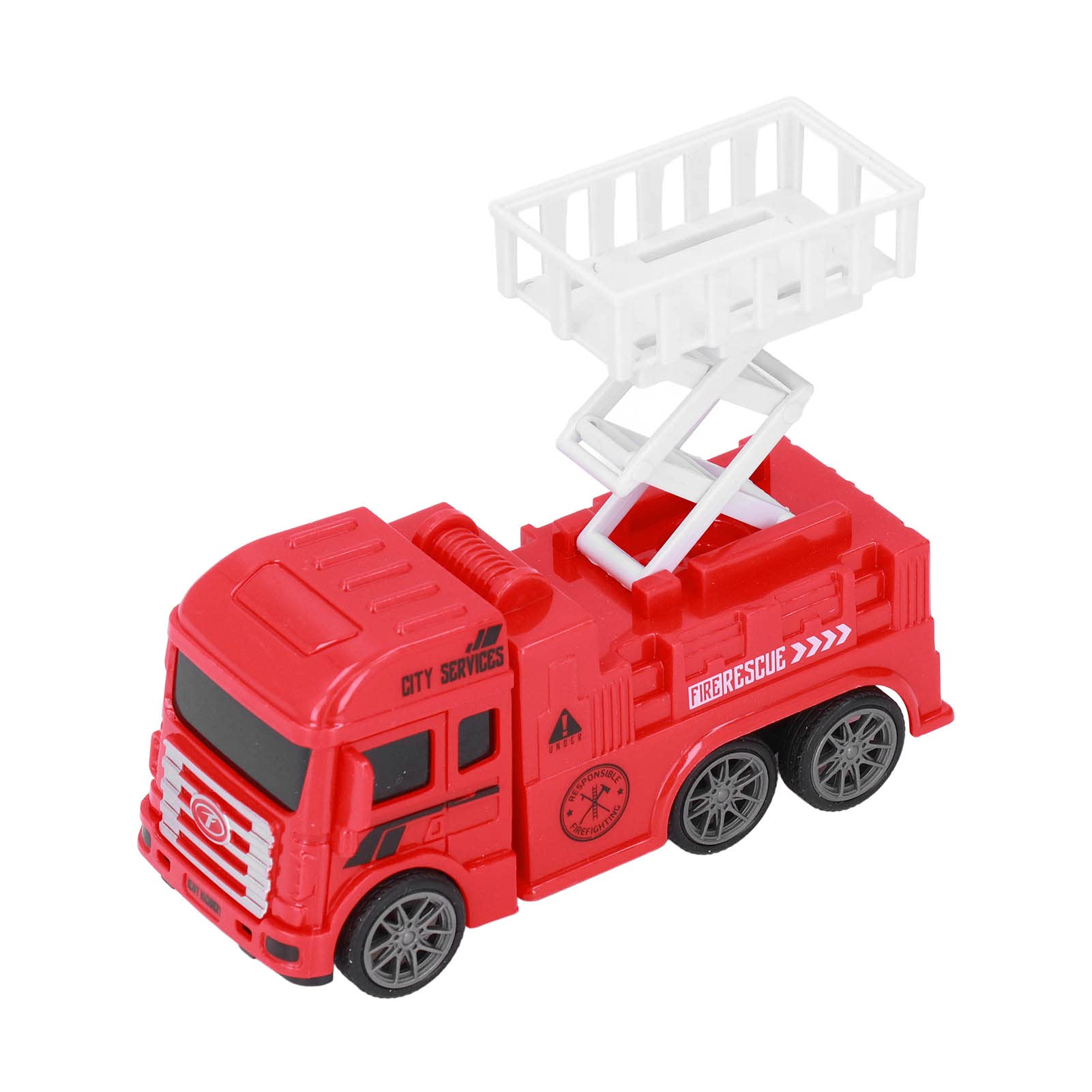 Inertial Fire Truck Toy Set with Multifunctional Simulation Inertia Drive for Children (Inertial fire truck)