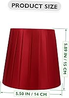 Vista 2 de DOITOOL Pequeña pantalla plisada blanca única lámpara sombra decoración para sala de estar