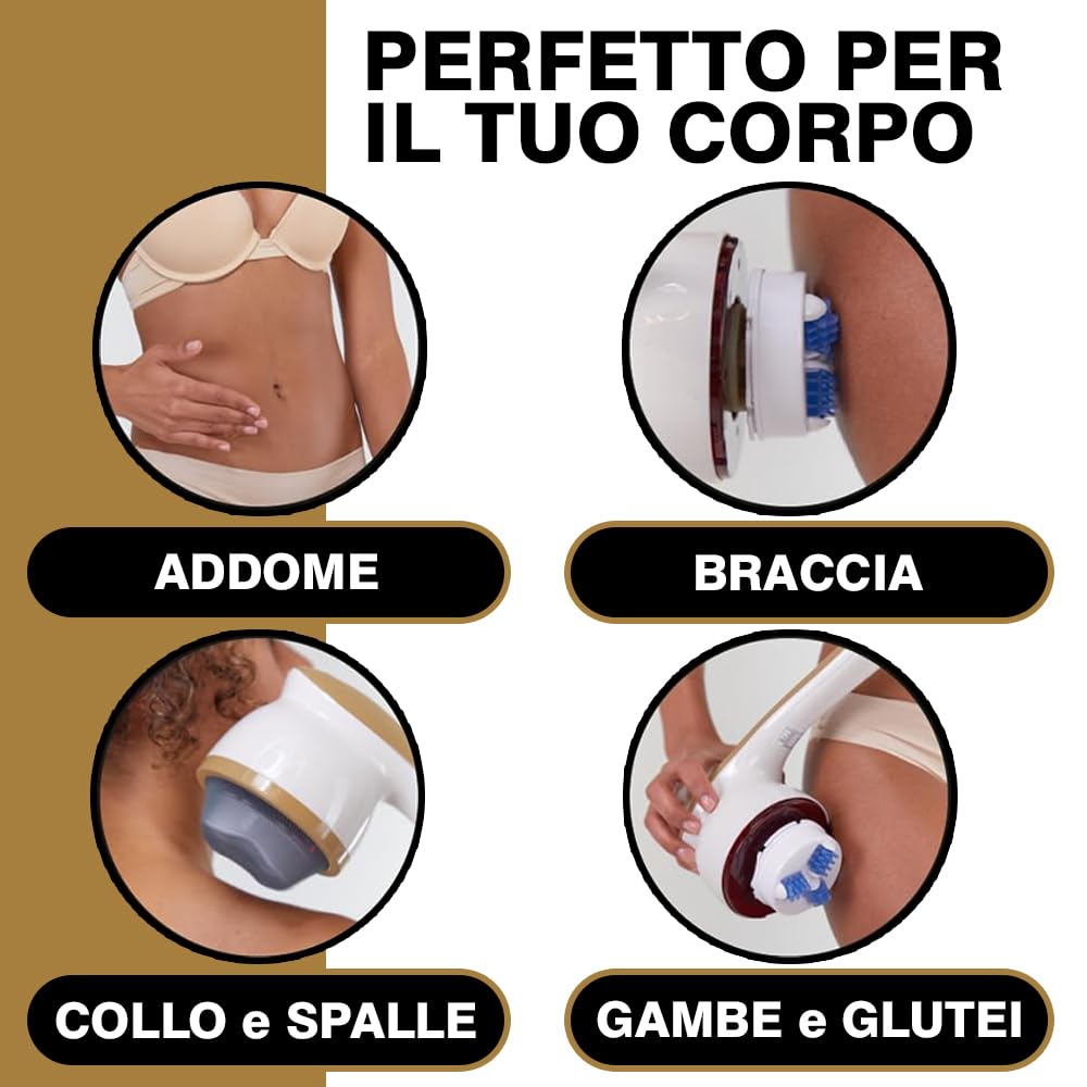 Massaggiatore Anticellulite Professionale Elettrico per Cellulite Radicata e Ostinata | Massaggio Muscolare Cervicale e Drenante Gambe | Massaggiatore Cellulite Pancia, Braccia e Fianchi