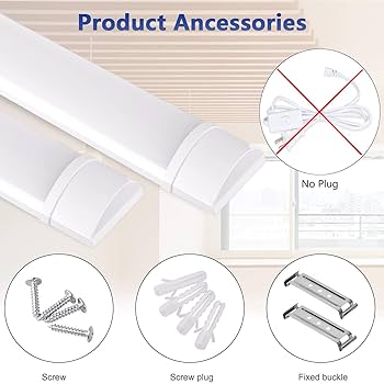 LED Batten Light 4ft 40W, Sararoom 40CM LED Tube Light Ceiling Surface Fitting，130°beam Shop，garage，bathroom，living
