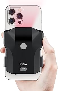 Eyoyo Bluetooth QR Code Scanner, 2D Wireless Back Clip Phone UPC USB Barcode Scanner Reader with Battery Level Indicator Compatible with 4.7"-7.2" Android Phone, iPhone for Book Library Inventory