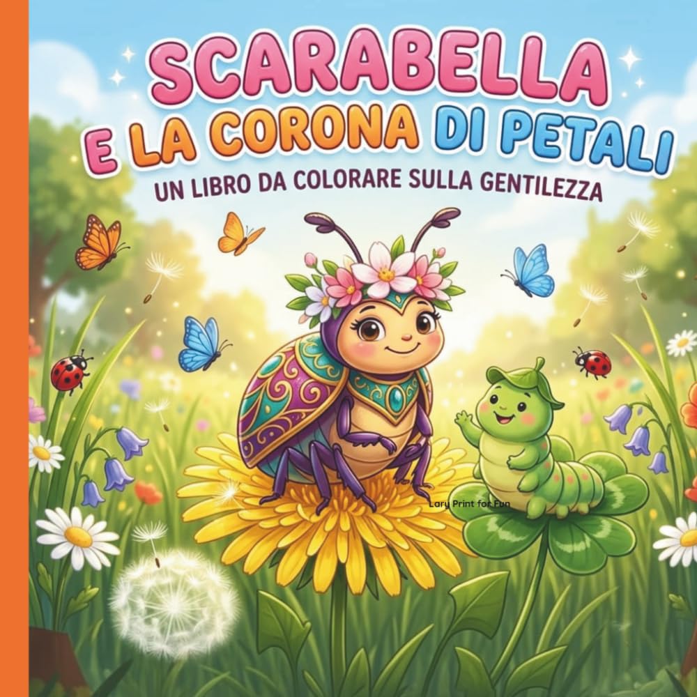 Scarabella e la Corona di Petali: Un Libro da Colorare sulla Gentilezza