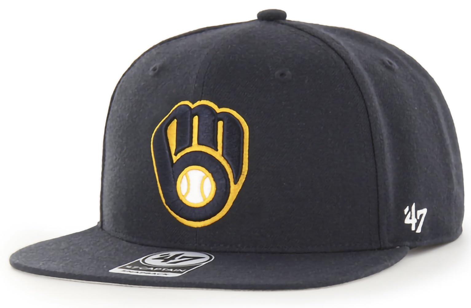 47 MLB Sure Shot Captain Hat Adjustable Structured 6-Panel Snapback Hat Cap, Adult One Size Fits All